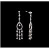 Image 2 : 1.15 ctw Diamond Earrings - 18KT White Gold