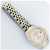 Image 6 : Rolex Ladies 2 Tone Yellow Gold 18K Gold Bezel Pink MOP Baguette Diamond Datejus