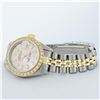 Image 7 : Rolex Ladies 2 Tone Yellow Gold 18K Gold Bezel Pink MOP Baguette Diamond Datejus