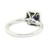 Image 3 : 1.44 ctw Oval Brilliant Blue Sapphire And Diamond Ring - 18KT White Gold