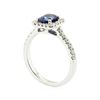 Image 4 : 1.44 ctw Oval Brilliant Blue Sapphire And Diamond Ring - 18KT White Gold