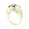 Image 4 : 2.24 ctw Round Brilliant Blue Sapphire And Diamond Ring - 14KT Yellow And White