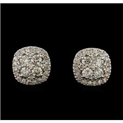 2.20 ctw Diamond Earrings - 14KT White Gold