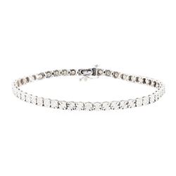 1.00 ctw Diamond Tennis Bracelet - 10KT White Gold