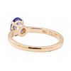 Image 3 : 0.98 ctw Blue Sapphire Ring - 18KT Rose Gold