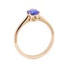 Image 4 : 0.98 ctw Blue Sapphire Ring - 18KT Rose Gold