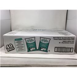 case of Miss Vickiessea salt and malt vinegar chips 40x40g