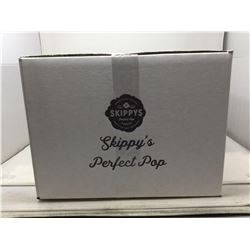 case of Skippy's popcorn (Butter, sweet and salty, caramel, and cheddar flavors) 12xlarge bags