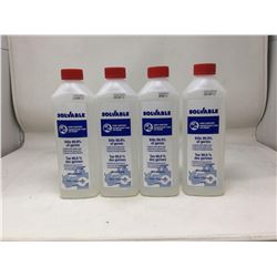 four bottles of Solvable hand sanitizer 4x473mL