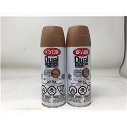 two cans of Krylondual super bond paint and primer 2x340g