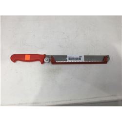 lot of 1 red handleserrated edge knife with red guard