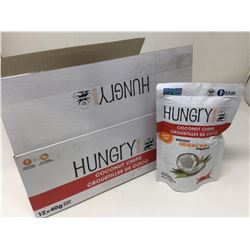 case of Hungry coconut chips 12 x 400g