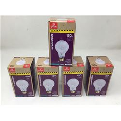 Lot of 5 150w incandescent bulbs