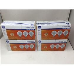 Lot of 4 - 3 pack 40w light bulbs
