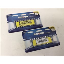 Lot of 2 RayovacAAA batteries