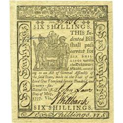 Delaware January 1, 1776 6s Choice New. This is an enor 