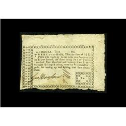 Georgia 1776 6d Very Fine-Extremely Fine. A remarkably 