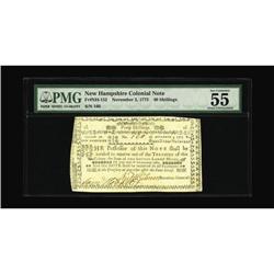New Hampshire November 3, 1775 40s PMG About Uncirculat 
