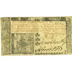 New Jersey April 10, 1759 15s Very Fine. A problem-free 