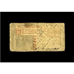 New Jersey April 16, 1764 30s Fine. A far nicer example 