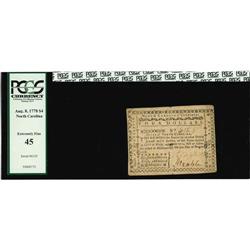 North Carolina August 8, 1778 $4 PCGS Extremely Fine 