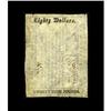 Image 2 : Virginia July 14, 1780 $80 Extremely Fine. These rice p 