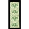 Fr. 1242 10c First Issue Vertical Strip of Four About N 