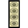 Image 2 : Fr. 1242 10c First Issue Vertical Strip of Four About N 