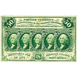 Fr. 1311 50c First Issue New. This uncommon Friedberg n 