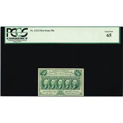 Fr. 1312 50c First Issue PCGS Gem New 65. Certainly an 