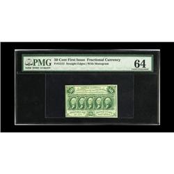 Fr. 1312 50c First Issue PMG Choice Uncirculated 64. A 