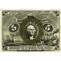 Fr. 1235 5c Second Issue Very Choice New. 