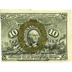 Fr. 1244 Milton 2R10.1 10¢ 2nd Issue Courtesy Autograph 