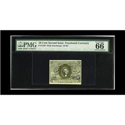 Fr. 1245 10c Second Issue PMG Gem Uncirculated 66. Obvi 
