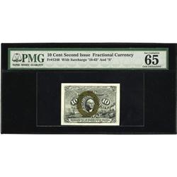 Fr. 1246 10c Second Issue PMG Gem Uncirculated 65. 