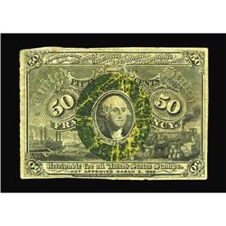 Fr. 1317 Milton 2E50.3e 50¢ Second Issue Inverted Back 