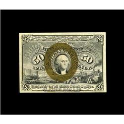 Fr. 1318 50c Second Issue Very Choice New. Back plate n 