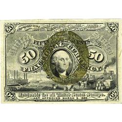 Fr. 1320 50c Second Issue Very Choice New. Fiber Paper. 