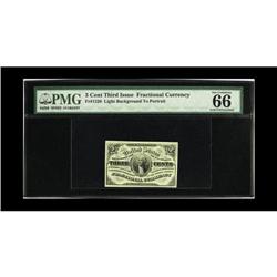 Fr. 1226 3c Third Issue PMG Gem Uncirculated 66 EPQ. 