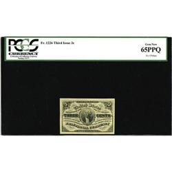 Fr. 1226 3c Third Issue PCGS Gem New 65PPQ. Wide margin 