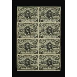 Fr. 1238 5¢ Third Issue Choice Block of Eight About New 