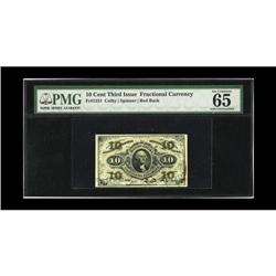 Fr. 1251 10c Third Issue PMG Gem Uncirculated 65 EPQ. A 