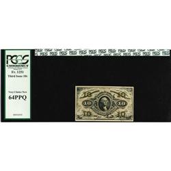 Fr. 1251 10c Third Issue PCGS Very Choice New 64PPQ. 