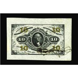 Fr. 1253SP Milton 3P10F.1a 10 Cent 3rd Issue Single-Sig 