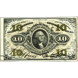 Fr. 1254 10c Third Issue Choice New. A delightful Red B 