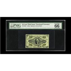Fr. 1255 10c Third Issue PMG Gem Uncirculated 66 EPQ. B 