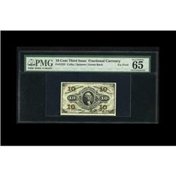 Fr. 1255 10c Third Issue PMG Gem Uncirculated 65 EPQ. T 