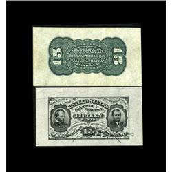 Fr. 1272SP Wide Margin Pair 15c Third Issue About New. 