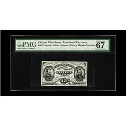 Fr. 1274SP 15c Third Issue Wide Margin Face PMG Superb 