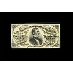 Fr. 1291 25c Third Issue Very Choice New. Bright bronzi 